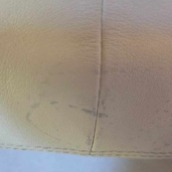 Coach Leather Purse | Cream & Brown Snake-Embossed Trim | Silver Hardware - Picture 13 of 13